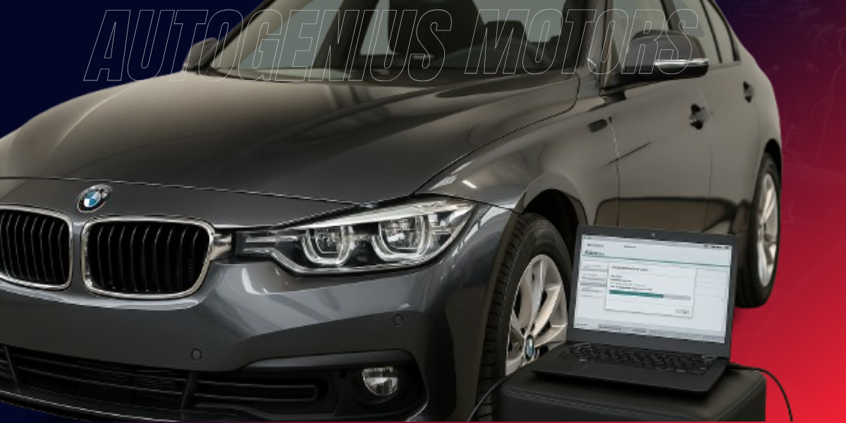BMW Online Programming process updating a vehicle's ECU for performance, security, and new feature activation